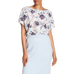 [St. John] Spring Bouquet Silk Blouse